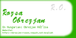 rozsa obrezjan business card